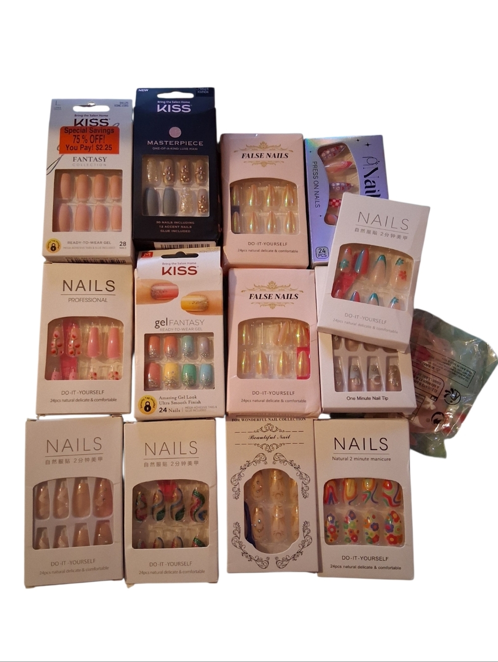 NWT Press On Fake Nails Bundle Lot Kiss Brand And More
